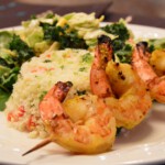 Grilled Mojo Shrimp & Lime Cilantro Cauliflower Rice