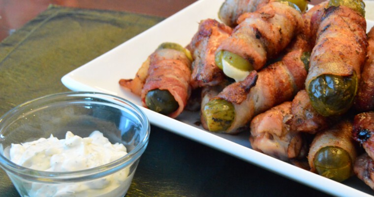 Bacon Wrapped Mozza Dill Pickles